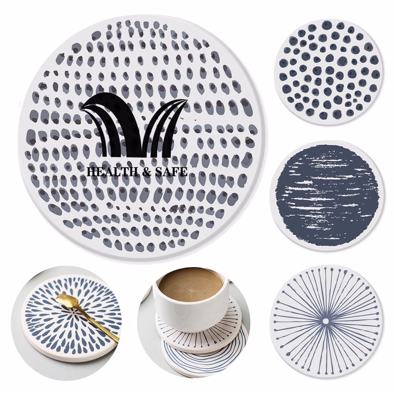 Non-Slip Diatomaceous Earth Absorbent Drink Coaster