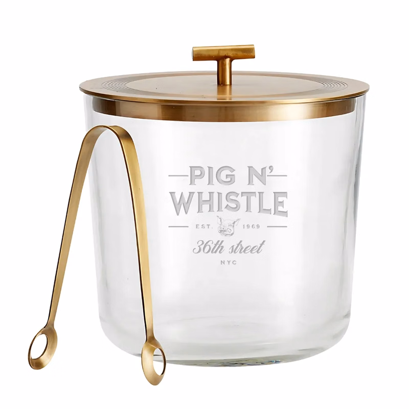 Antique Style Glass Ice Bucket