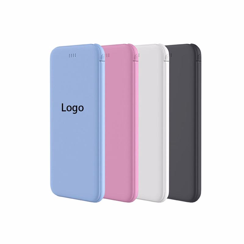 Portable Power Bank w/Built-in Cables