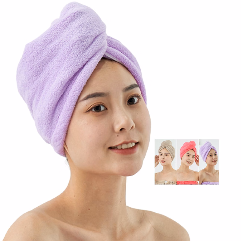 9.84 x 25.59 Inches Hair Drying Towels Cap
