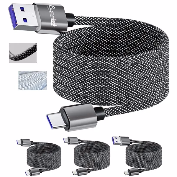 Custom Braided USB C to USB C Magnetic Cable — Professional Tech Device Giveaway