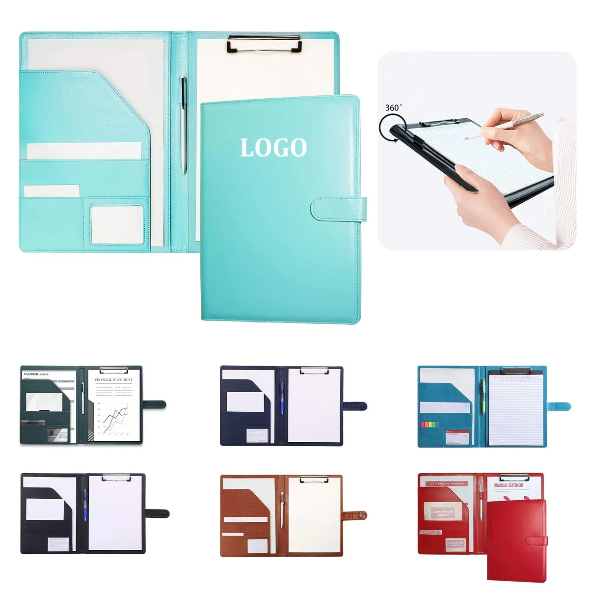 Faux Leather Storage Clipboard 1
