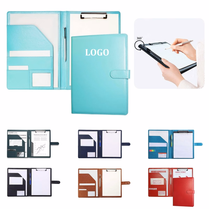 Faux Leather Storage Clipboard