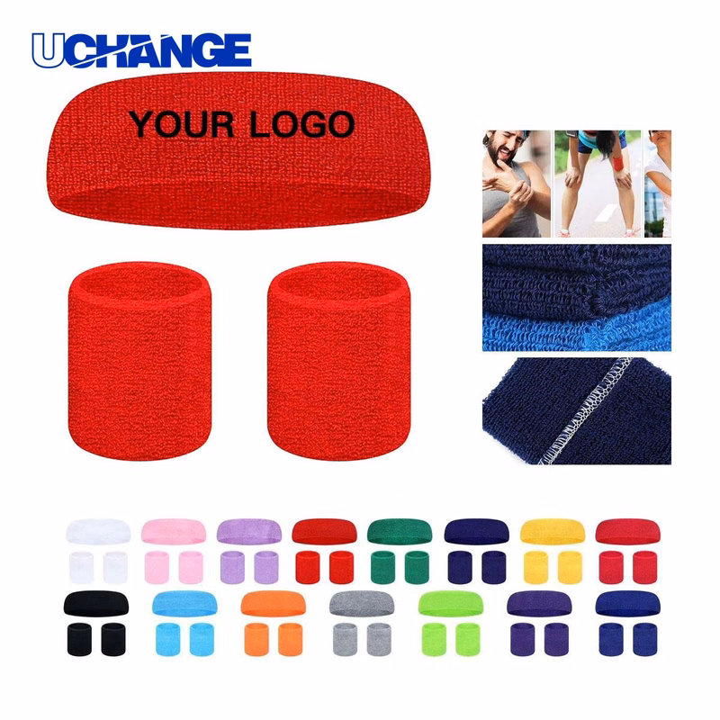 Headband and Wrist Guard Set for Workouts