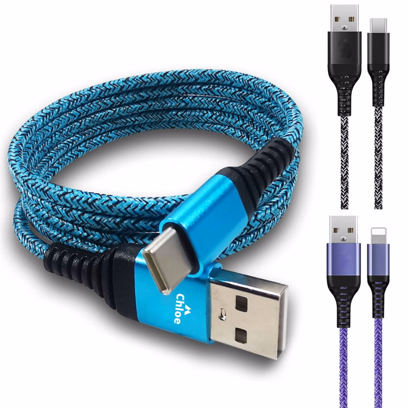 Nylon braided data cable
