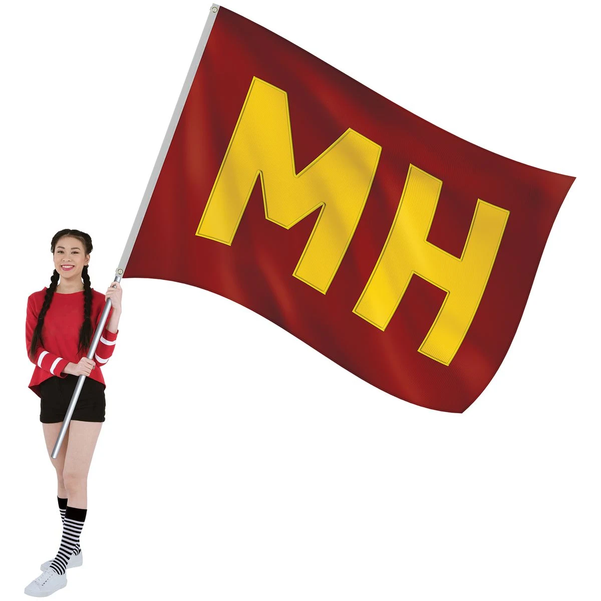 6' x 8' Nylon Two Letter School Spirit Flags 1