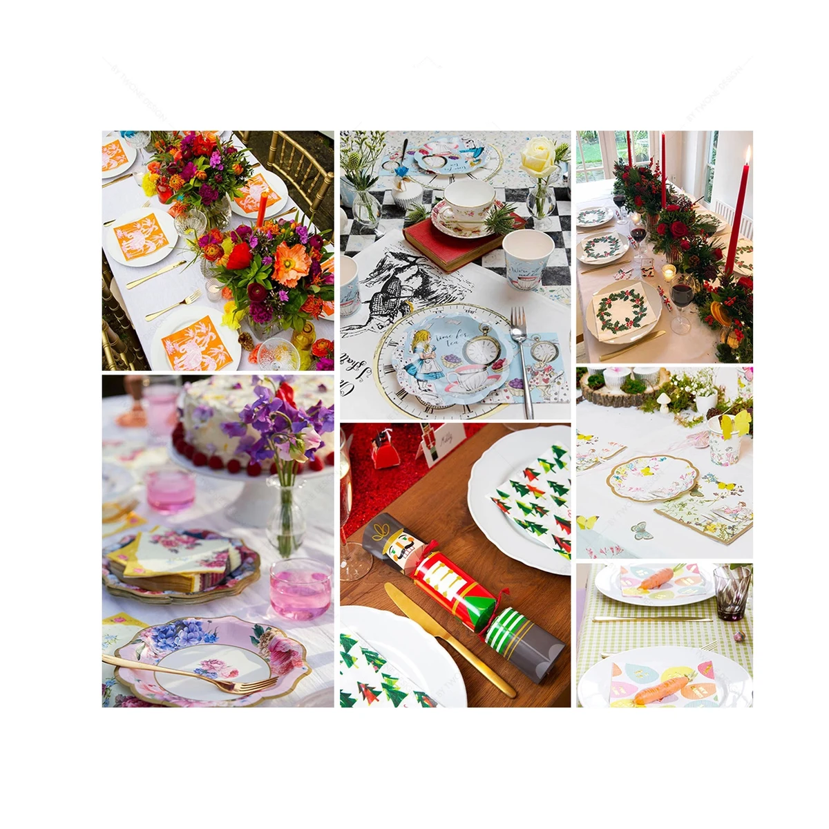3Ply 6.5" x 6.5" Full Color Dinner Napkin 1