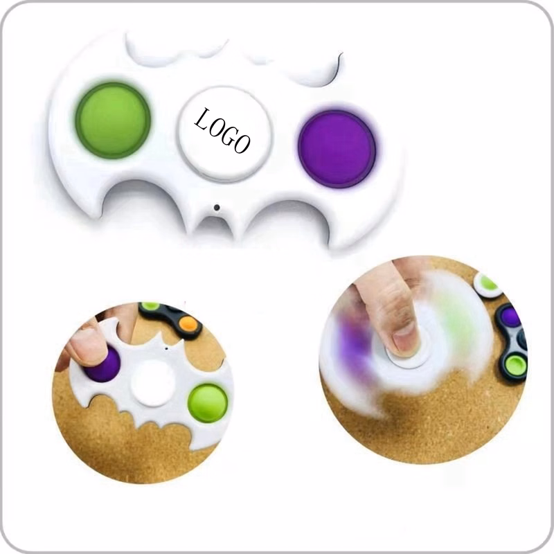 Bat Shape Silicone Push-Pop Bubble Fidget Sensory Spinner