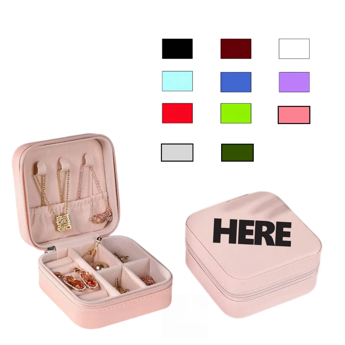 Multi-Compartment Square PU Jewelry Storage Case 1