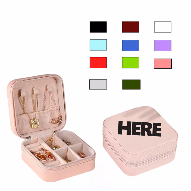Multi-Compartment Square PU Jewelry Storage Case
