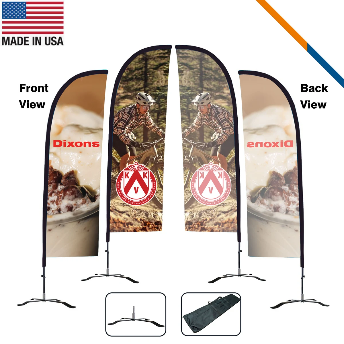 9' Remil Single-Sided Straight Flag 1
