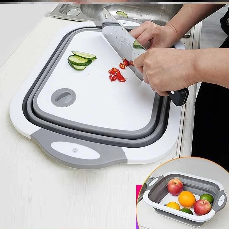 Multifunctional Washing Basket Foldable Cutting Board 1