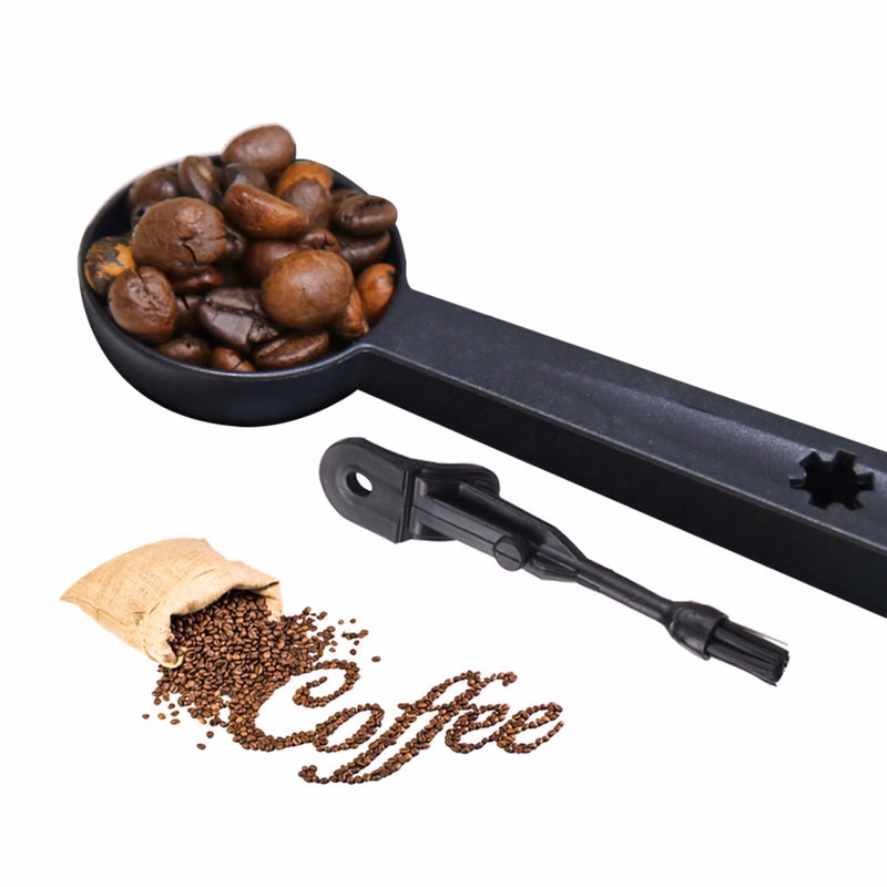 2" 1 Coffee Scoop w/Grinder Cleaning Brush