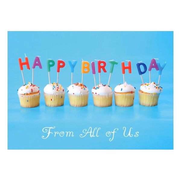Candle Message Cupcake Birthday Cards