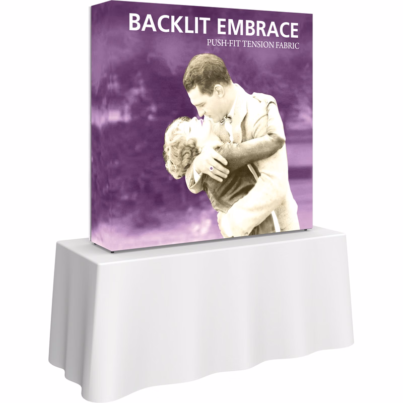 Backlit Embrace 5 ft. Tabletop Display Single-Sided