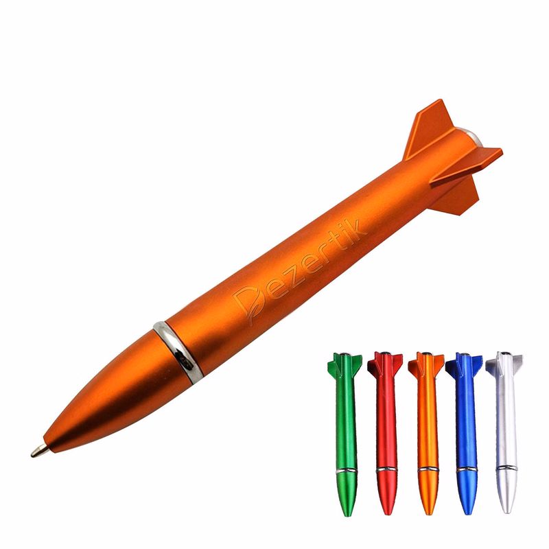 Ink-Proof Ballpoint Pen in Aircraft Rocket and Missile Shape