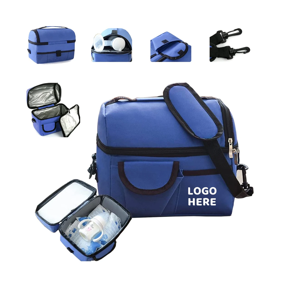 Leakproof Lining Double Deck Lunch Bag 1