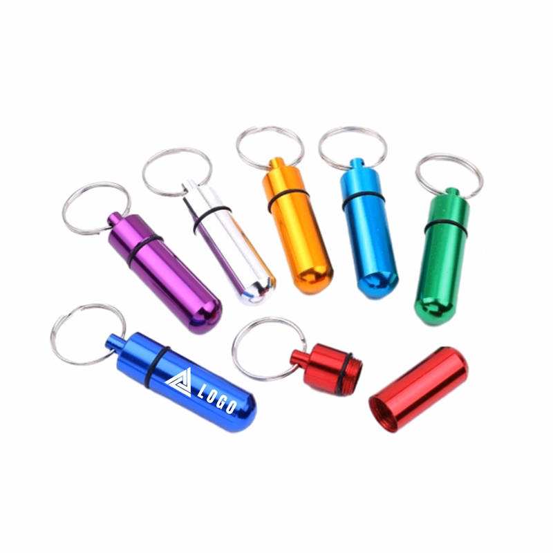 Aluminum Pill Case Keychain