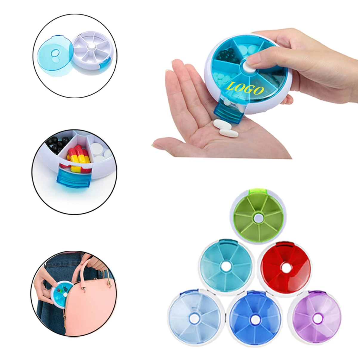 Round Weekly Pill Box 1