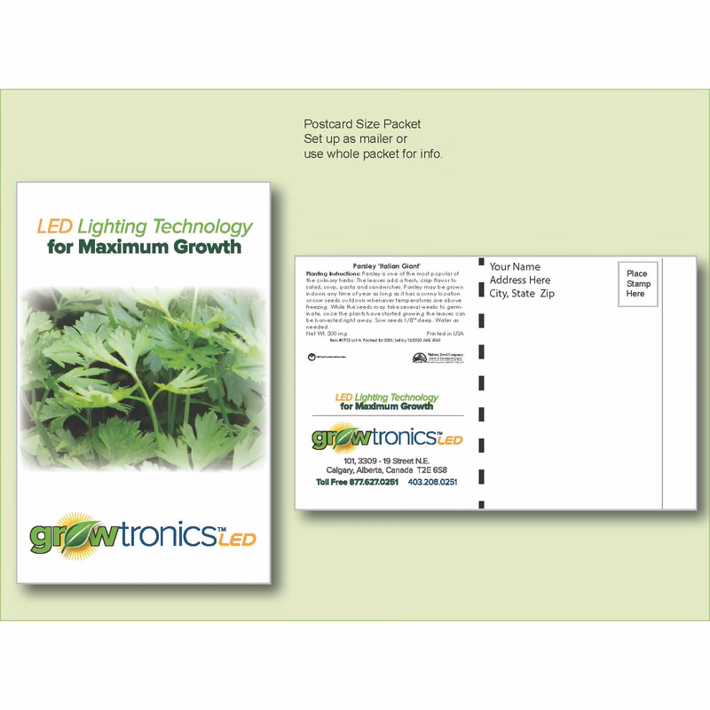 Parsley 'Italian Giant' Herb Seed Packet - Postcard Mailer Size 4" x 6.5"