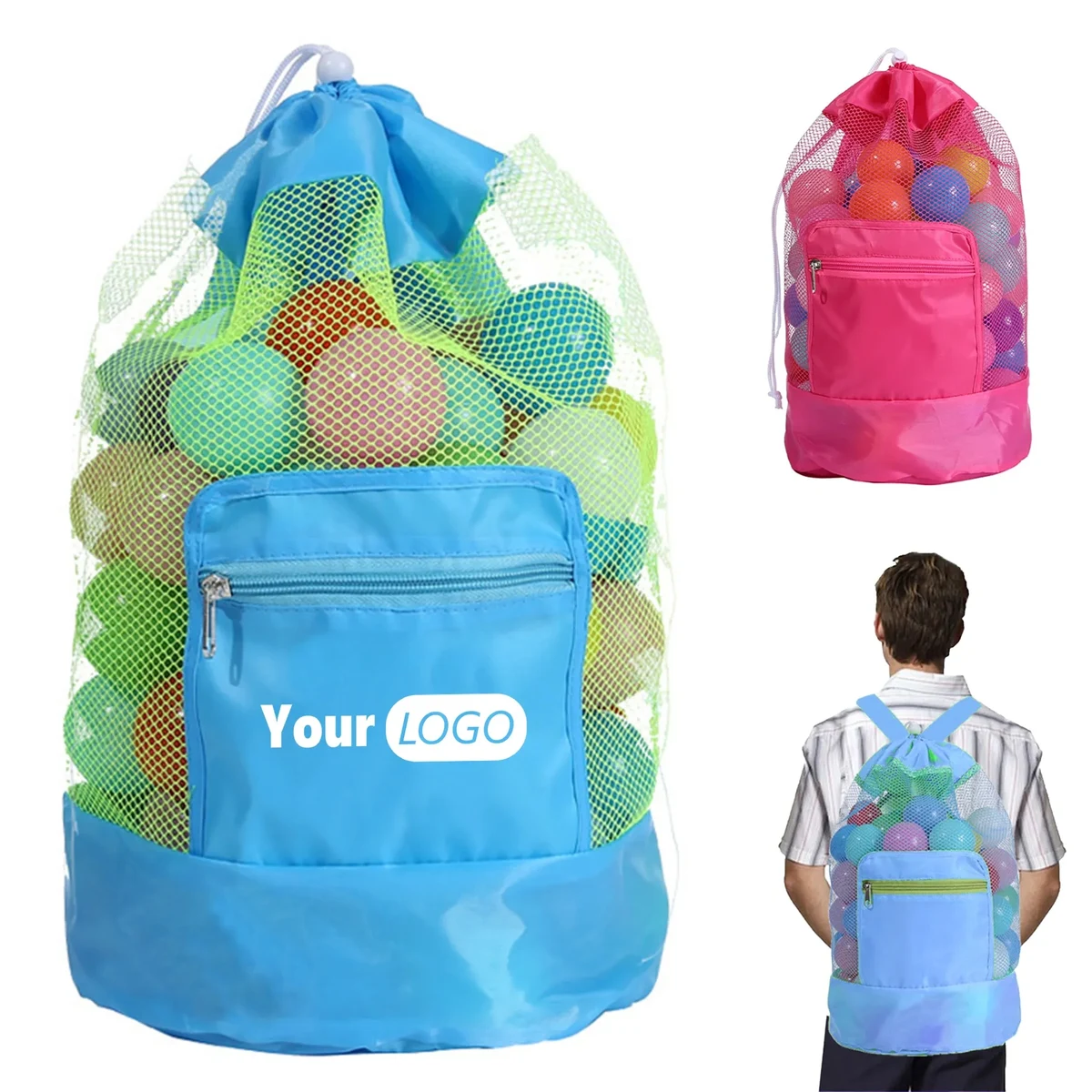 Polyester Shoulder Storage Beach Bag 1