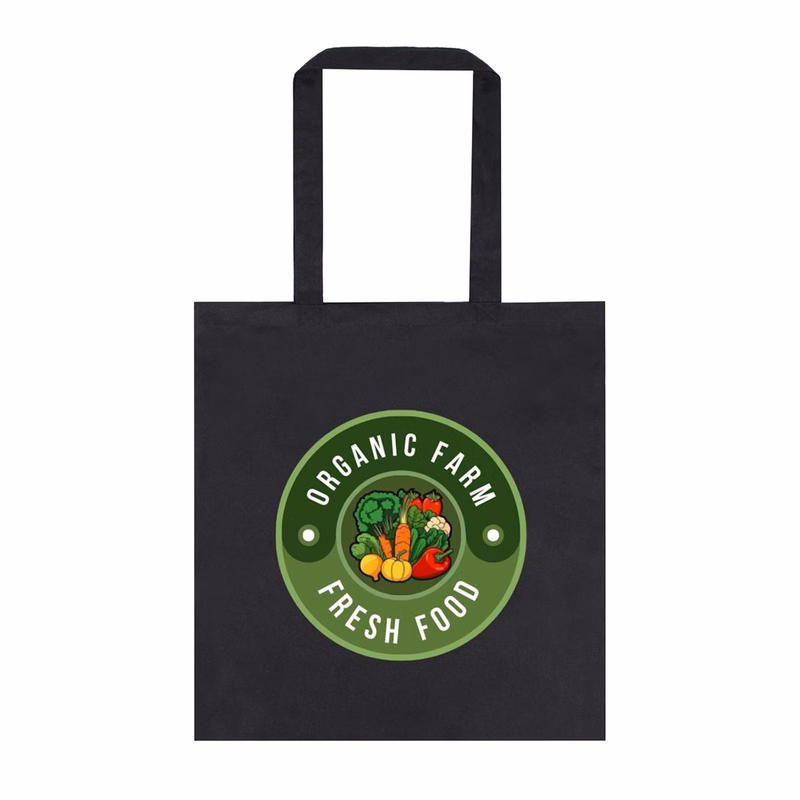 Eco Friendly Black Cotton Tote