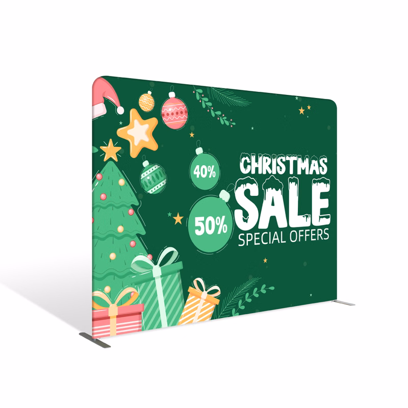 10ft Double-Sided Full Color Fabric Display Wall