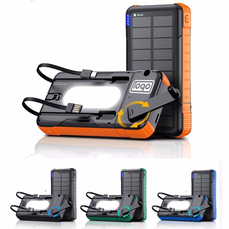 10000mAh Detachable Hand Crank Solar Charger