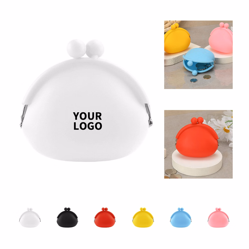 Food Grade Silicone Coin Case With Kiss Lock 3.66" x 3.54"