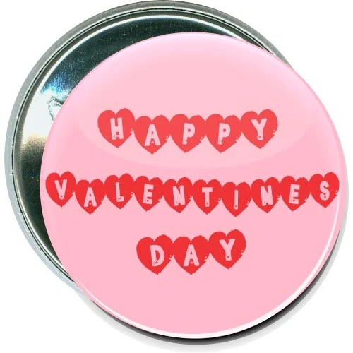 Happy Valentines Day Hearts, Holiday Button 1