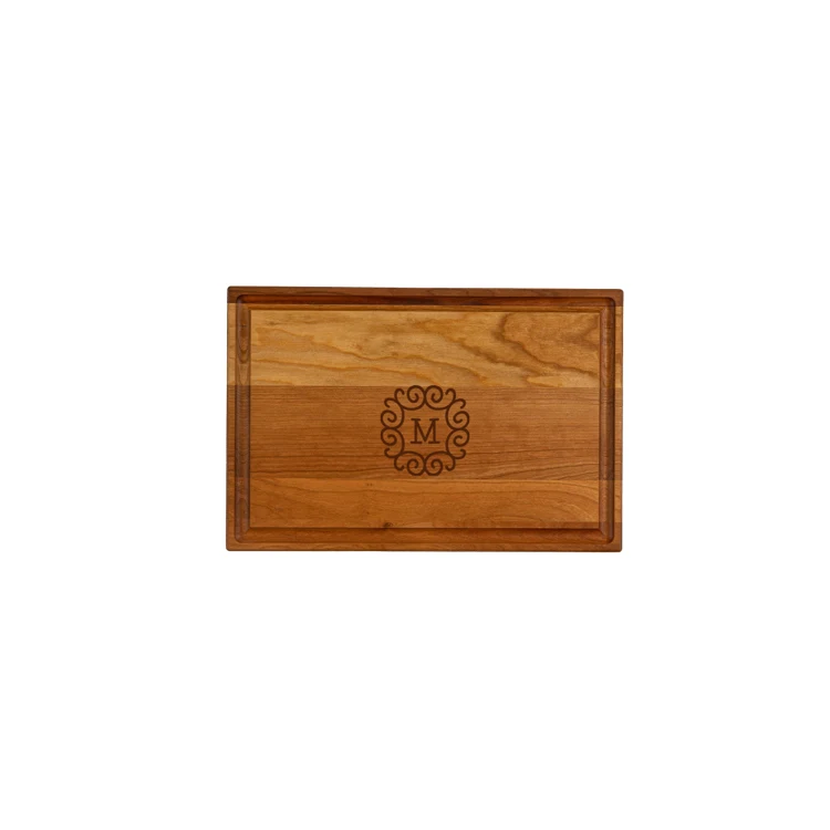Small Cherry Cutting Board with Juice Groove 12"x8"x3/4" 1