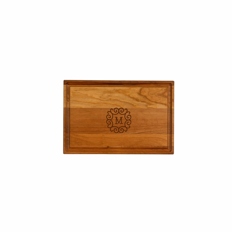 Small Cherry Cutting Board with Juice Groove 12"x8"x3/4"