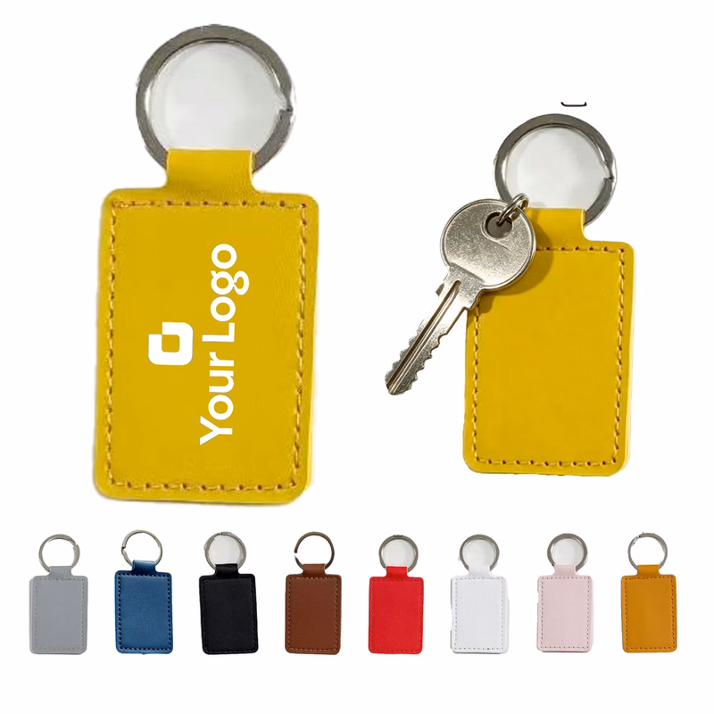 Custom PU Leather Keychain Business Gift Bulk