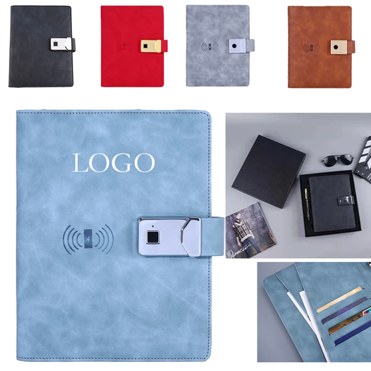 Usb-Charged Fingerprint Lock Notebook 1
