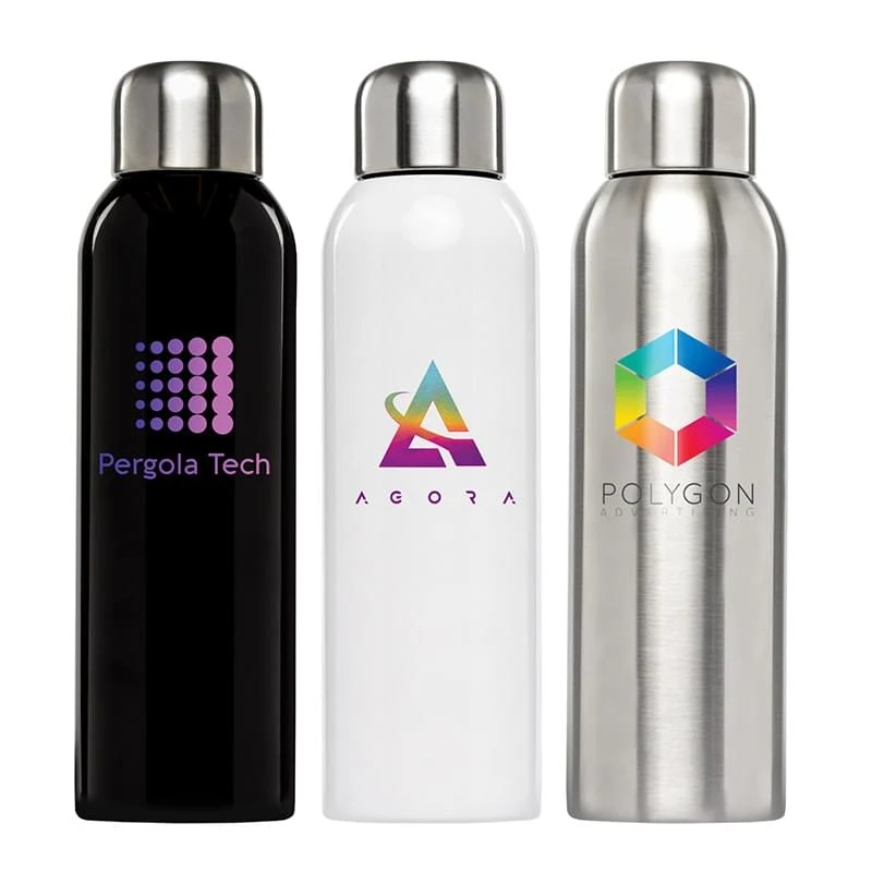 26 oz Stainless Steel Bottle with Cap- Full Color, custom water bottle with logo imprint 1