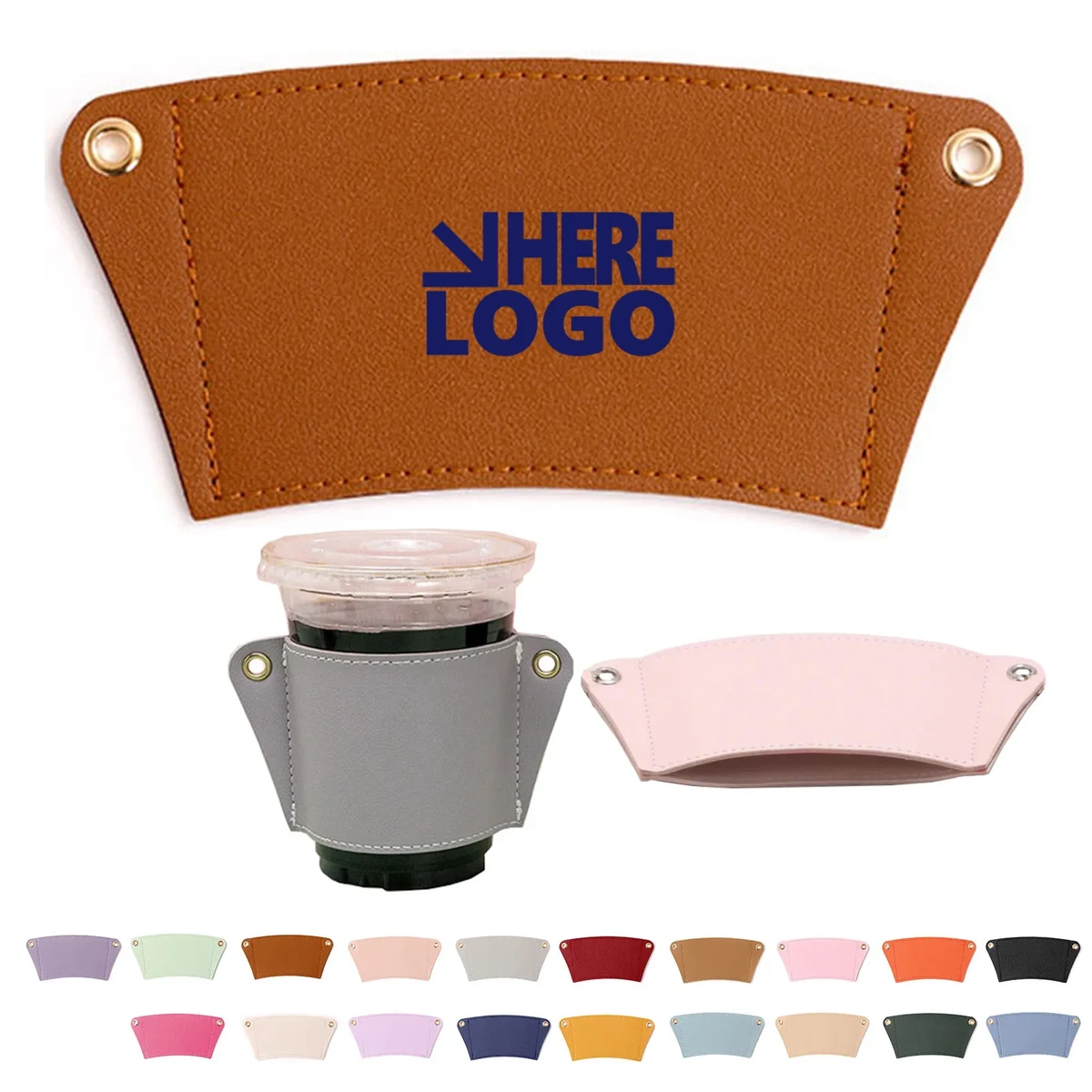 PU Leather Portable Cup Holder 1