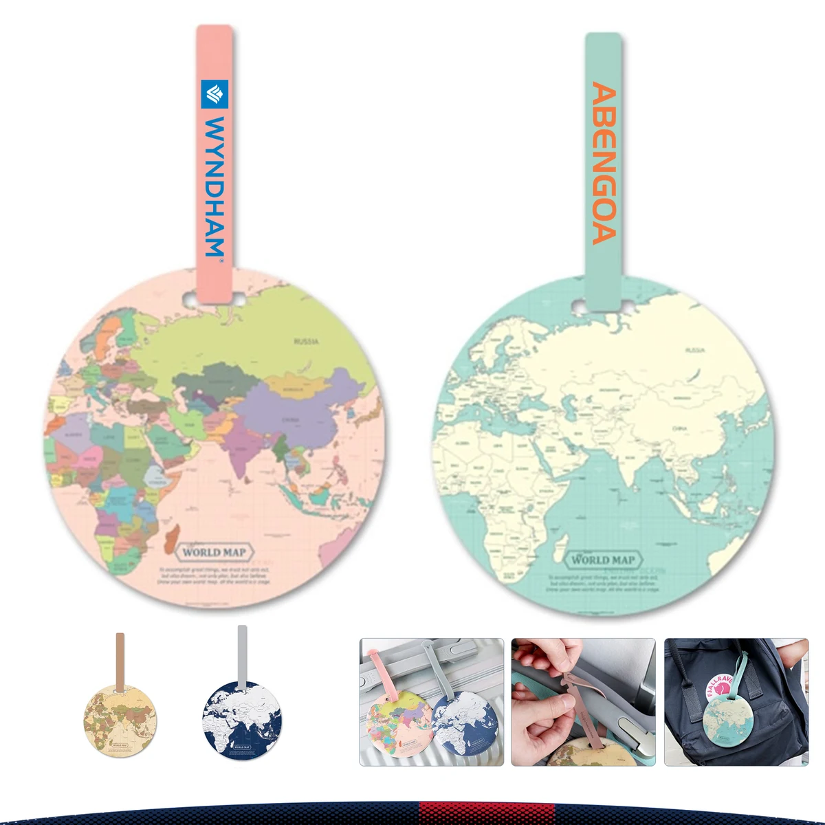 World Map Name Tag 1