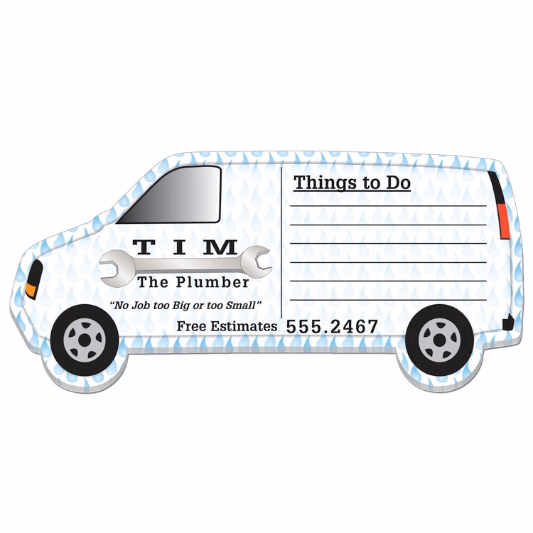 Adhesive Note Shape - Van (6.8x3.2) - 25 Sheets