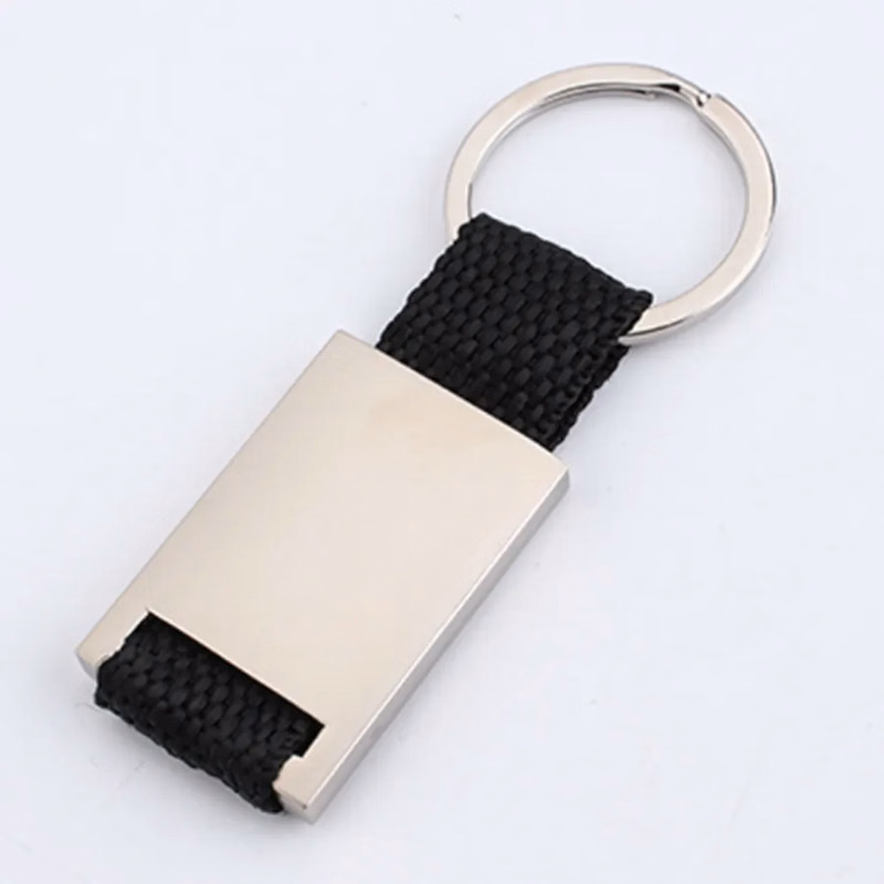 Metal and Weave Keychain
