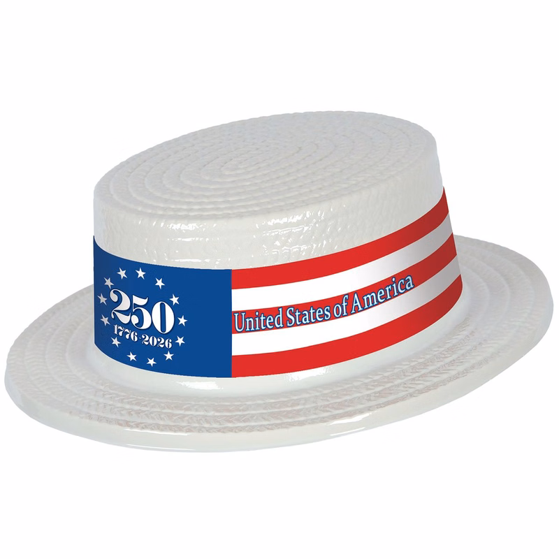 White Plastic Skimmer with Semiquincentennial Band