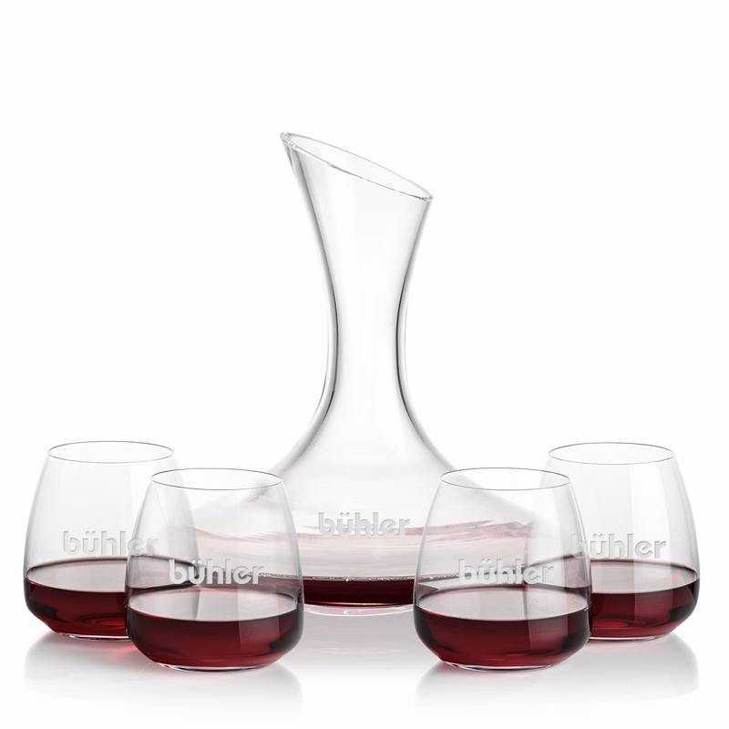 Madagascar Carafe & Hogarth Stemless Wine