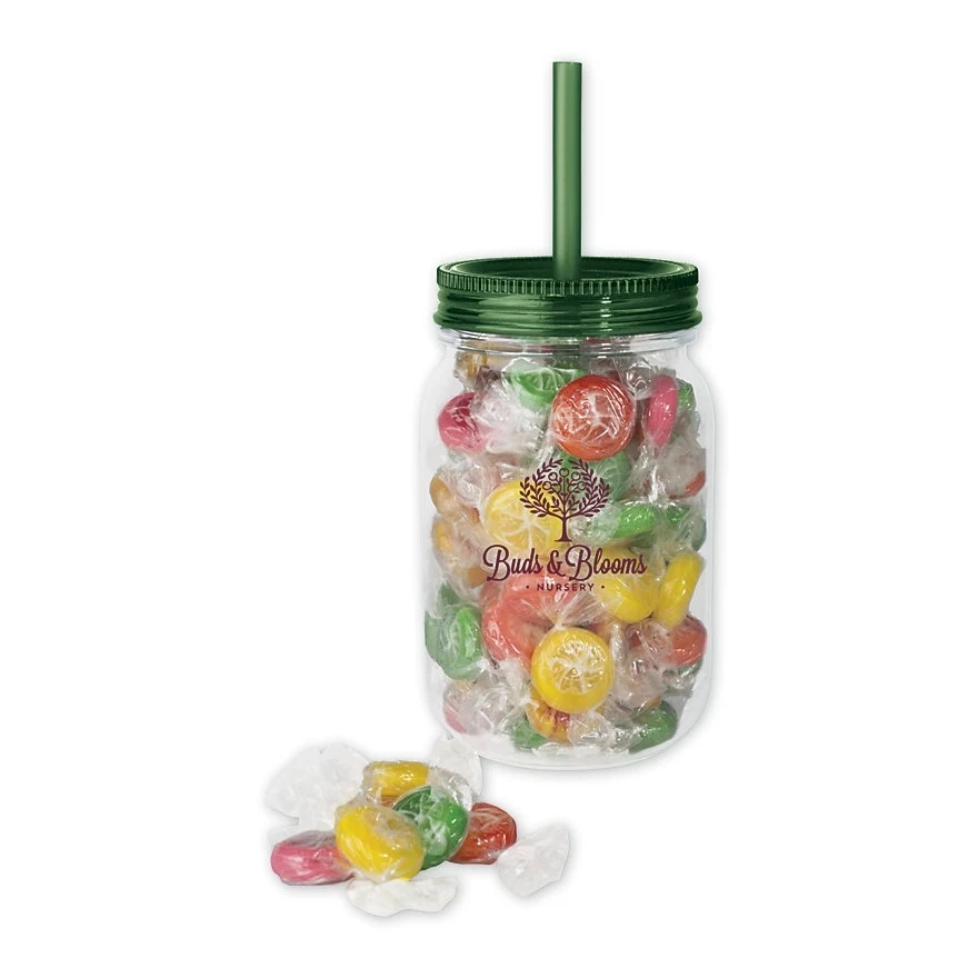 Mason Acrylic Jar With Citrus Slice Candies 1