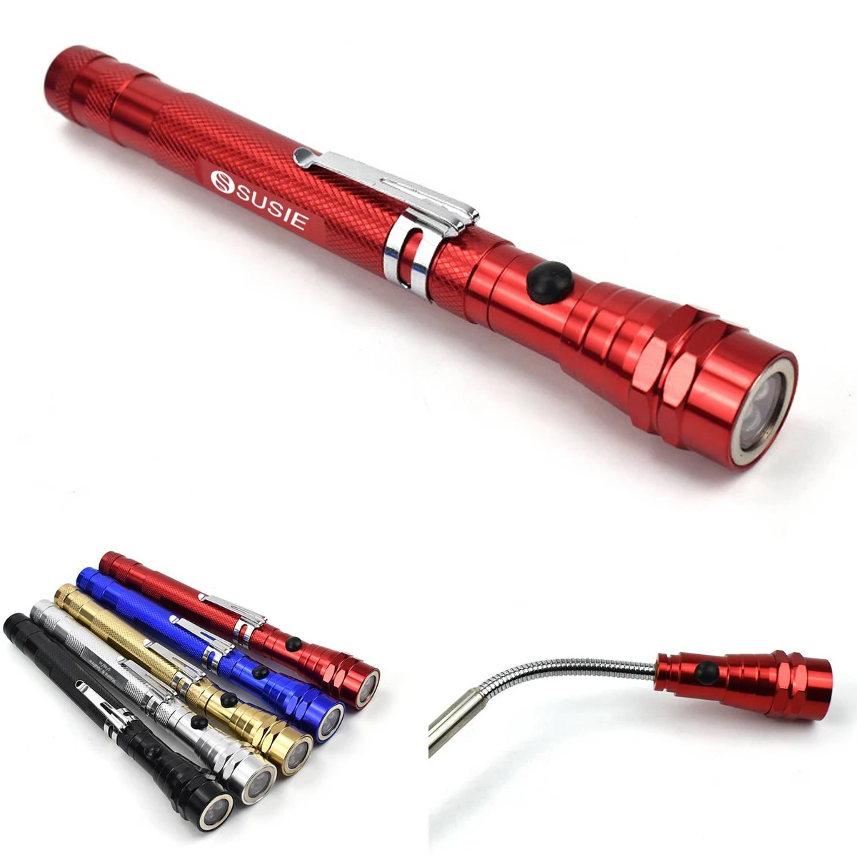 Extensible Led Flashlights and Magnetic Head Pick Up Tool 1