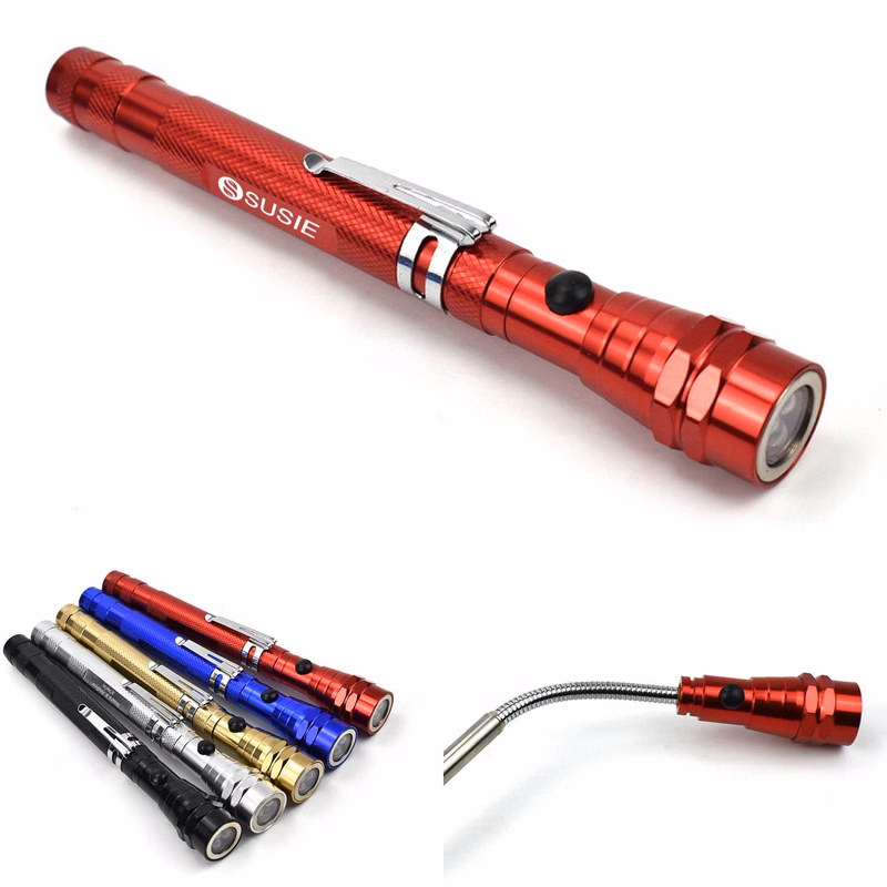 Extensible Led Flashlights and Magnetic Head Pick Up Tool