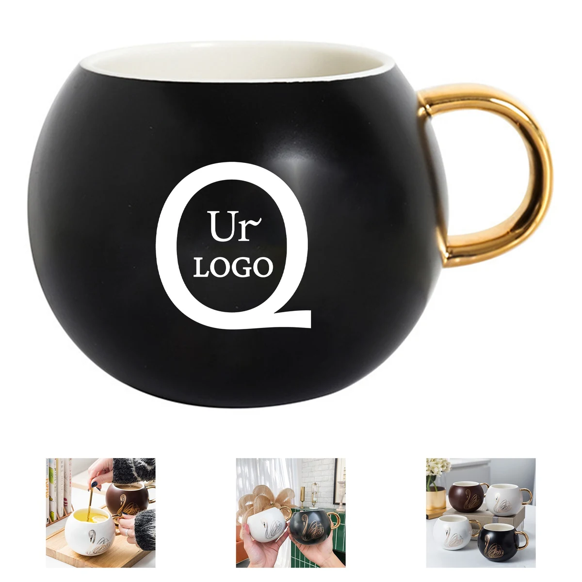 16Oz Belly Shape Ceramic Mug 1