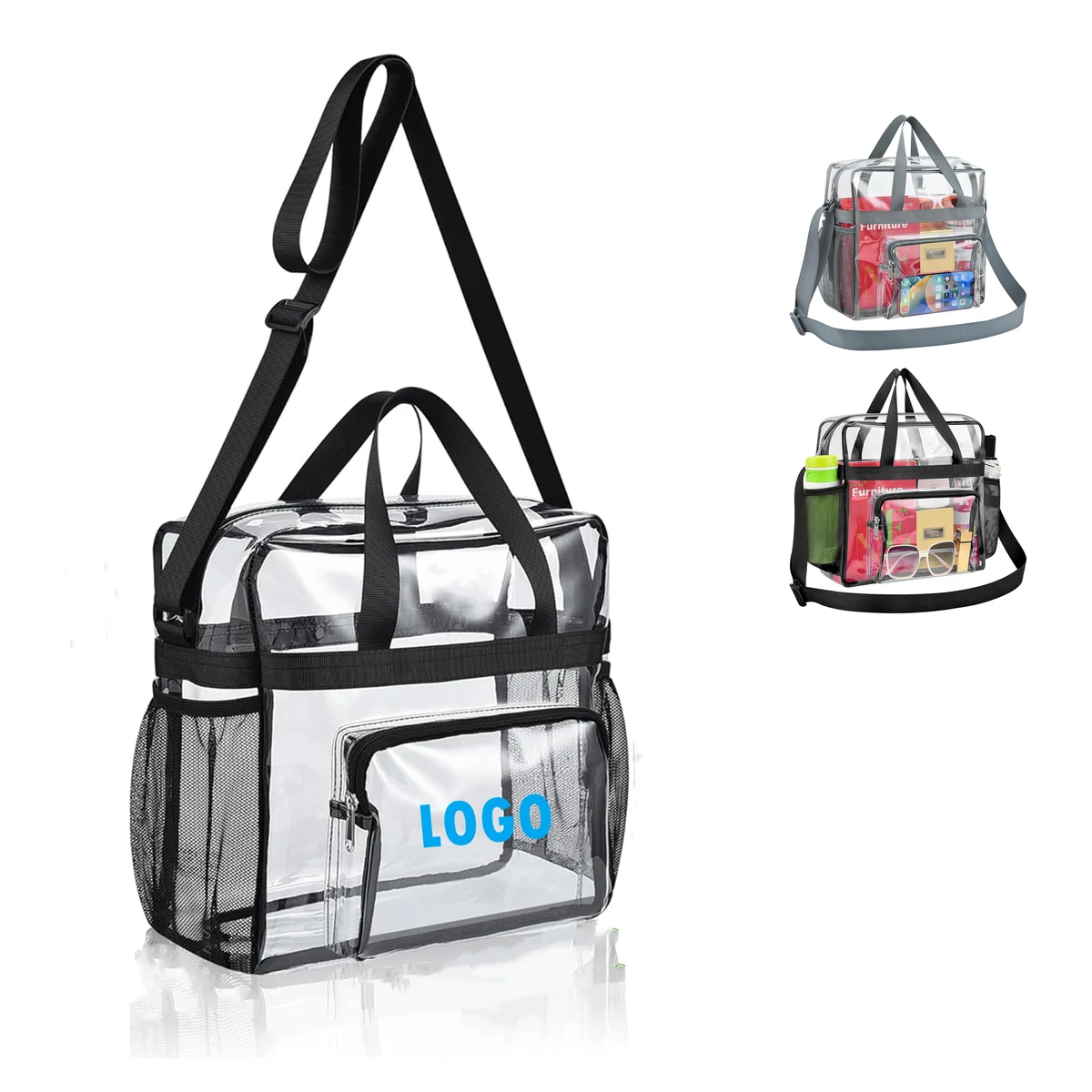 Clear Bag With Reinforced Strap 1