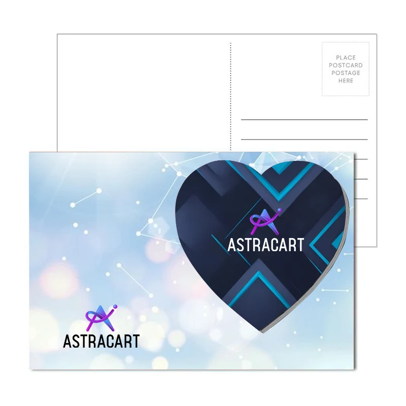 Post Card with Full Color Heart Coaster 1