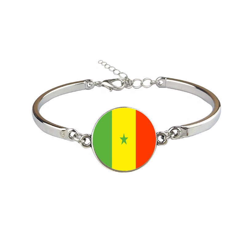 Qatar World Cup National Flag Gemstone Bracelet