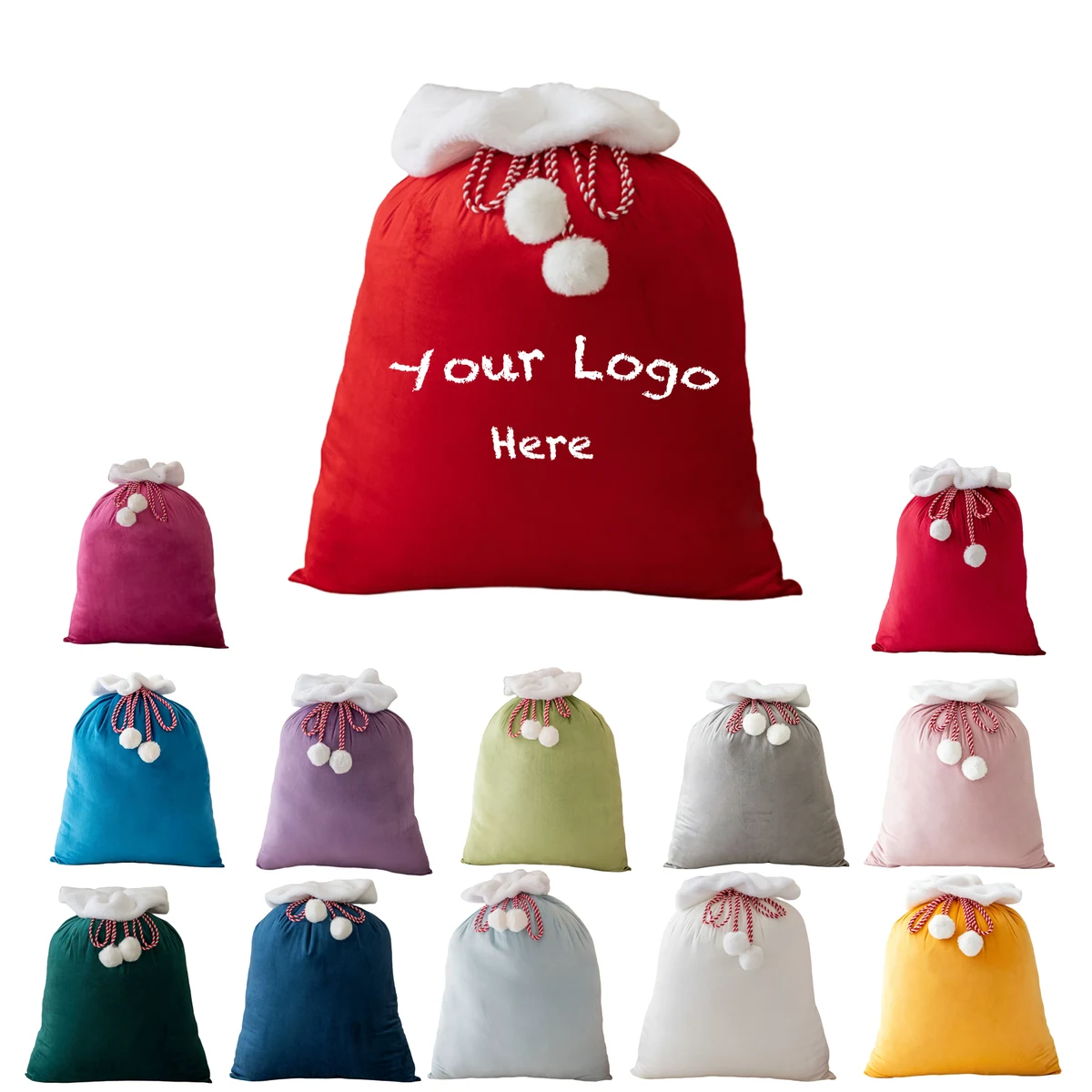 Velvet Drawstring Bag for Christmas Gifts 1