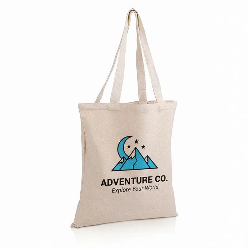 Natural Cotton Convention Tote Bag 12 Oz, custom tote bag with logo imprint 1